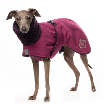 CAPPOTTINO INVERNALE "DG IG FLUFFY" FESTIVAL FUCSIA PER PICCOLO LEVRIERO ITALIANO