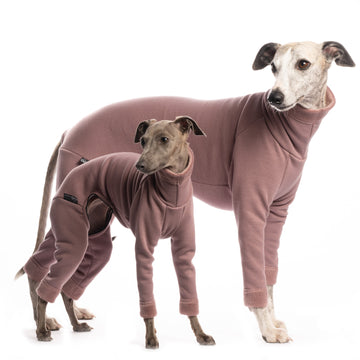 TUTA/PIGIAMINO IN PILE "DG URBAN WARMKEEPER BODY" BODY ROSE PER PICCOLO LEVRIERO E WHIPPET