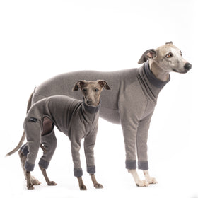 TUTA/PIGIAMINO IN PILE "DG URBAN WARMKEEPER BODY" GREY PER PICCOLO LEVRIERO E WHIPPET