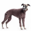 TUTA/PIGIAMINO IN PILE "DG URBAN WARMKEEPER BODY" DARK TAUPE PER PICCOLO LEVRIERO E WHIPPET-1