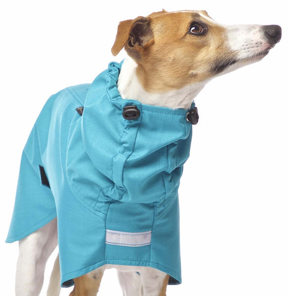 RAINCOAT IN LIGHT SOFT SHELL "SOFA DOG WEAR GABRIEL 03" ANTHRACITE FOR WHIPPET, GALGO, GREYHOUND 