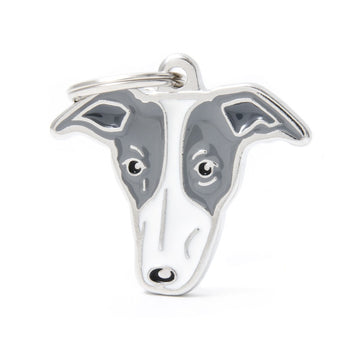 MY FAMILY MEDAGLIETTA PER CANI "LEVRIERO" GRIGIO