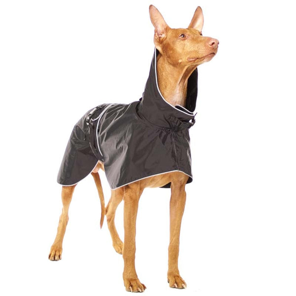 RED "SOFA DOG WEAR MICHAEL EXTRARAIN 02" RAINCOAT FOR WHIPPET, GALGO, GREYHOUND 