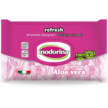 INODORINA CLEANSING WIPES FOR DOGS AND CATS WITH TALC