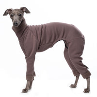 TUTA/PIGIAMINO IN PILE "DG URBAN WARMKEEPER BODY" DARK TAUPE PER PICCOLO LEVRIERO E WHIPPET