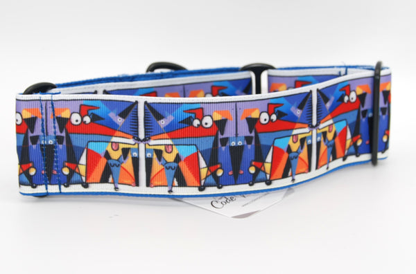 MARTINGALE COLLAR "CRAZY ROXY" FOR WHIPPET AND SIGHThound