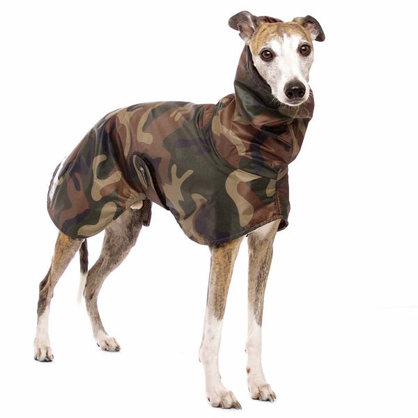 REGENMANTEL "SOFA DOG WEAR MICHAEL EXTRARAIN 02" GRAU FÜR PLI, WHIPPET, GALGO, WINDHUND 