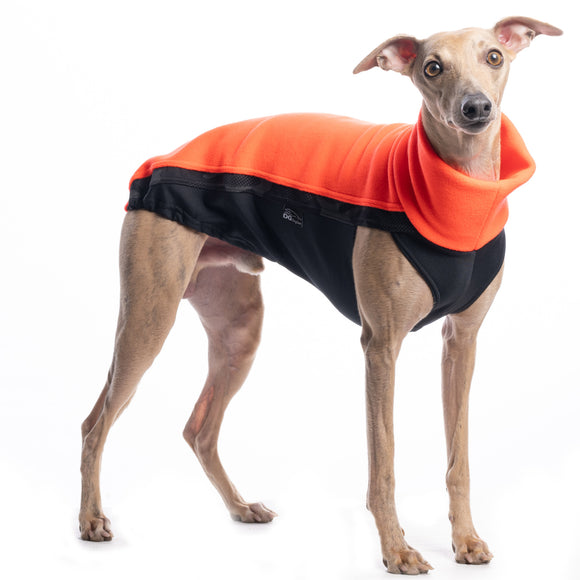 „DG OUTDOOR FLEECE TOP“ PFLAUMEN-T-SHIRT FÜR PLI, WHIPPET, WINDHUND