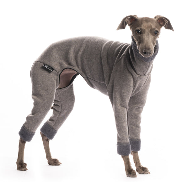TUTA/PIGIAMINO IN PILE "DG URBAN WARMKEEPER BODY" GREY PER PICCOLO LEVRIERO E WHIPPET