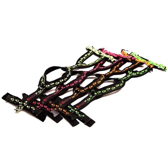 PETTORINA PER PLI IMBOTTITA NERA CON ZAMPINE ROSA