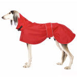 RED "SOFA DOG WEAR MICHAEL EXTRARAIN 02" RAINCOAT FOR WHIPPET, GALGO, GREYHOUND 