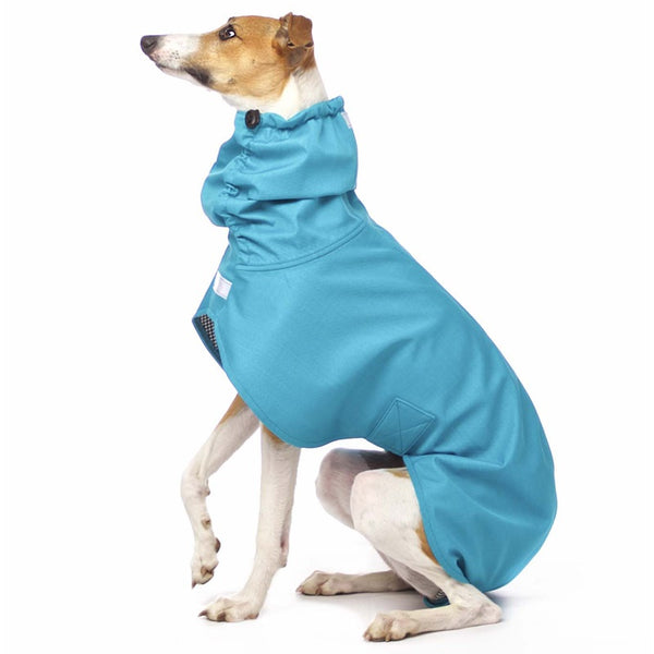 RAINCOAT IN LIGHT SOFT SHELL "SOFA DOG WEAR GABRIEL 03" ANTHRACITE FOR WHIPPET, GALGO, GREYHOUND 