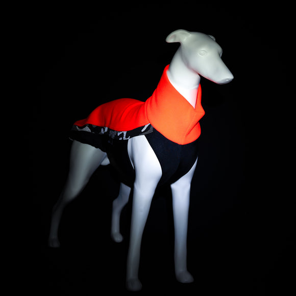 „DG OUTDOOR FLEECE TOP“ PFLAUMEN-T-SHIRT FÜR PLI, WHIPPET, WINDHUND