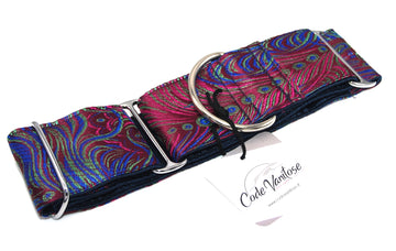 MARTINGALHALSBAND "BLAU UND WEISS" FÜR WHIPPET UND WINDHUND