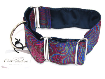 MARTINGALE COLLAR "BLUE AND WHITE" FOR WHIPPET AND SIGHThound