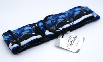 MARTINGALHALSBAND "BLAU UND WEISS" FÜR WHIPPET UND WINDHUND