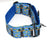 MARTINGALHALSBAND "BLUE FLOWERS SILVER" FÜR WHIPPET UND WINDHUND