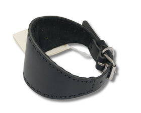 GEPOLSTERTES HALSBAND AUS PFLANZLICH GEGERBTEM LEDER TOSKANABRAUN/WASSER FÜR PLI, WHIPPET UND WINDHUNDE