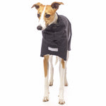 REGENMANTEL IN LIGHT SOFTSHELL „SOFA DOG WEAR GABRIEL 03“ ANTHRAZIT FÜR WHIPPET, GALGO, GREYHOUND 