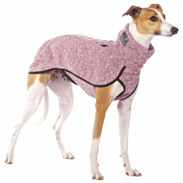 FLEECE T-SHIRT "SOFA KEVIN JUMPER 02" OLD PINK FOR PLI, WHIPPET AND GREYHOUND