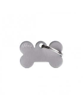 MY FAMILY "BASIC" BONE GRAY DOG TAG