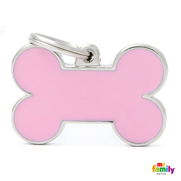MY FAMILY PINK BONE "HANDMADE" DOG TAG