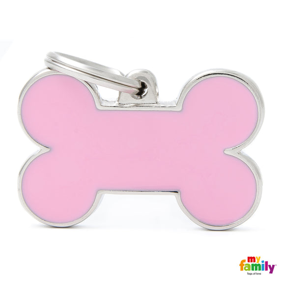 MY FAMILY PINK BONE "HANDMADE" DOG TAG