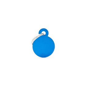 MY FAMILY "BASIC" BLUE CIRCLE DOG TAG