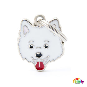 MY FAMILY WHITE "VOLPINO" ID TAG FOR DOGS