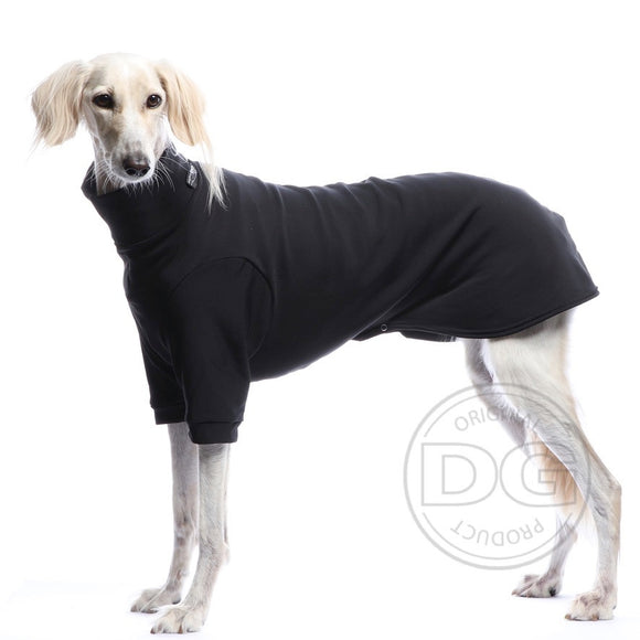 SCHWARZES „DG OUTDOOR UNDERWEAR WINTER“ T-SHIRT FÜR PLI, WHIPPET UND GREYHOUND