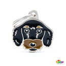 MY FAMILY BLACK WIRE-HAIRED "DACHSHUND" ID TAG FOR DOGS-1