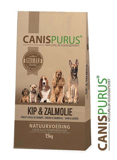 CANIS PURUS CROCCHETTE PER CANE PRESSATE A FREDDO POLLO E OLIO DI SALMONE