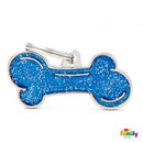 MY FAMILY BLUE GLITTER BONE "SHINE" DOG TAG-1