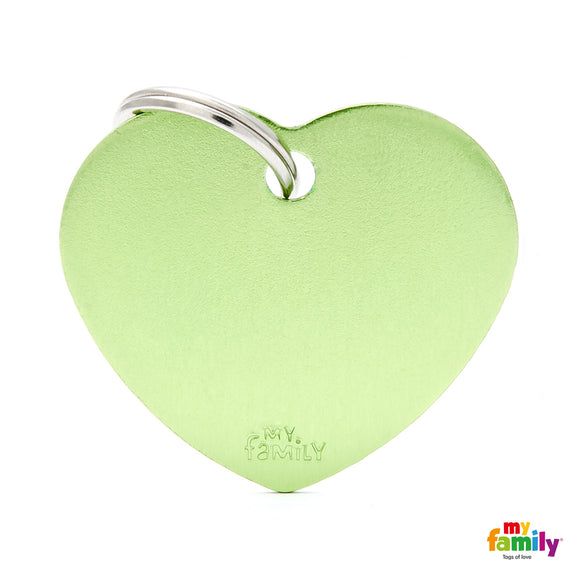 MY FAMILY GREEN HEART "BASIC" DOG TAG