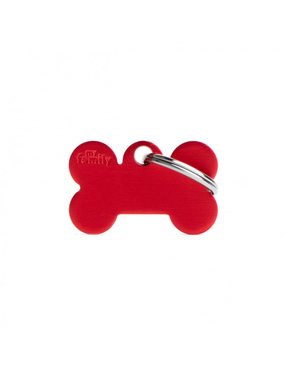 MY FAMILY "BASIC" RED BONE DOG TAG