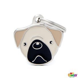 MY FAMILY "PUG" DOG TAG