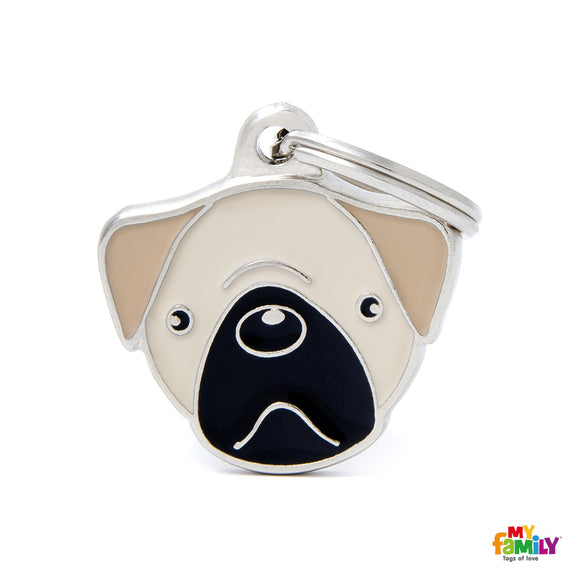 MY FAMILY "PUG" DOG TAG