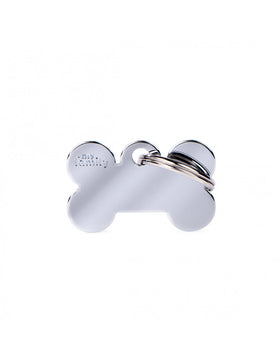 MY FAMILY "BASIC" CHROME-PLATED BONE DOG TAG