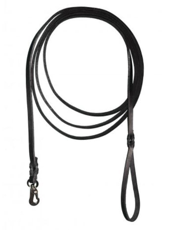 HAQIHANA LUNGHINA IN CUOIO NERO CON MANIGLIA