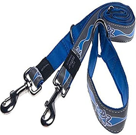 ROGZ DOG LEASH REFLECTIVE SOFT TOUCH BLUE