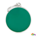 MY FAMILY "HANDMADE" DOG TAG GREEN CIRCLE-1