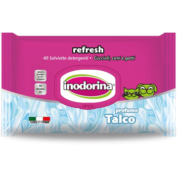 INODORINA CLEANSING WIPES FOR DOGS AND CATS WITH TALC
