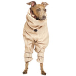 TUTA INVERNALE IMPERMEABILE "SOFA KELLY IG SNOW" BEIGE PER PICCOLO LEVRIERO ITALIANO