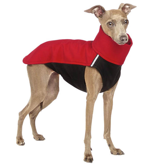 RED "SOFA HACHICO 02" SOFT SHELL T-SHIRT FOR PLI, WHIPPET, GALGO AND GREYGOUND