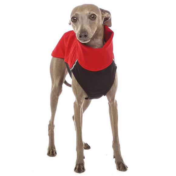 RED "SOFA HACHICO 02" SOFT SHELL T-SHIRT FOR PLI, WHIPPET, GALGO AND GREYGOUND