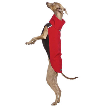 RED "SOFA HACHICO 02" SOFT SHELL T-SHIRT FOR PLI, WHIPPET, GALGO AND GREYGOUND