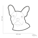 MY FAMILY BLACK AND WHITE "FRENCH BULLDOG" ID TAG FOR DOGS-2
