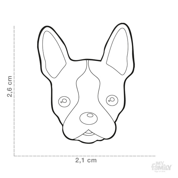MY FAMILY "BOSTON TERRIER" DOG TAG