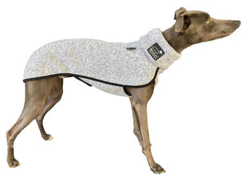"SOFA KEVIN JUMPER 02" LIGHT GRAY FLEECE T-SHIRT FOR PLI, WHIPPET AND GREYHOUND