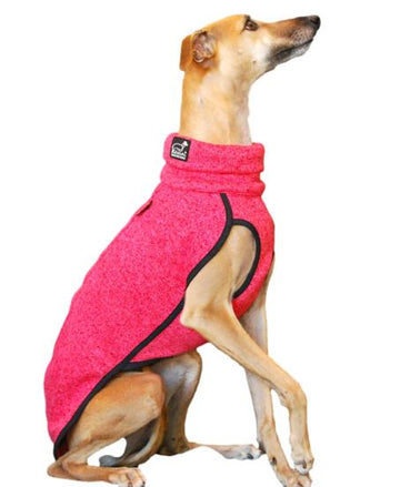 FLEECE T-SHIRT "SOFA KEVIN JUMPER 02" NEW CORAL FOR SMALL ITALIAN GREYHOUND, WHIPPET, GALGO AND GREYGOUND